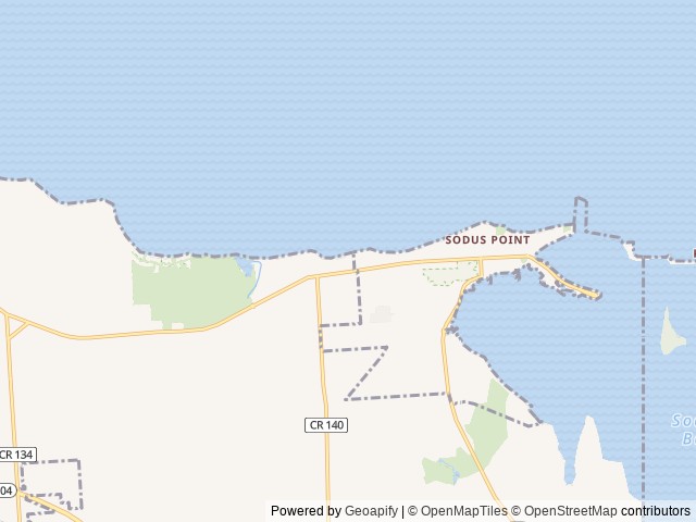 Map of South Shore RV Park location at Sodus Point, NY, United States
