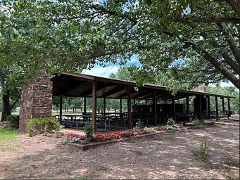HEYBURN PARK group shelter and group camping area space.