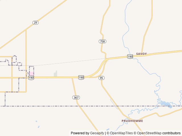Map of L'Acadie Inn & RV Park location at Eunice, LA, United States