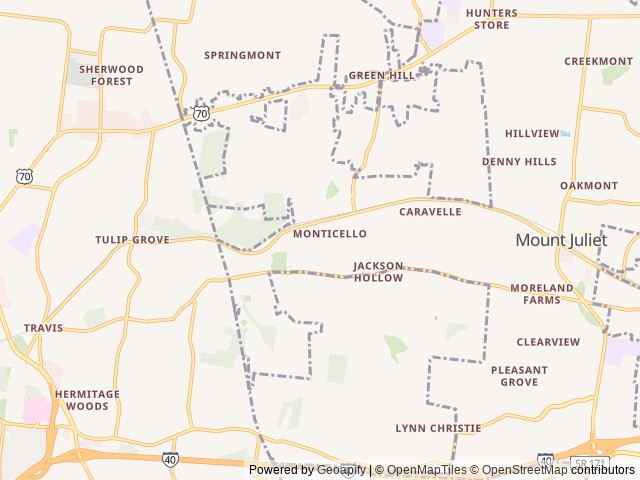Map for Cousin Kyle Your fully stocked Stress-free Glamper near Mt. Juliet, TN