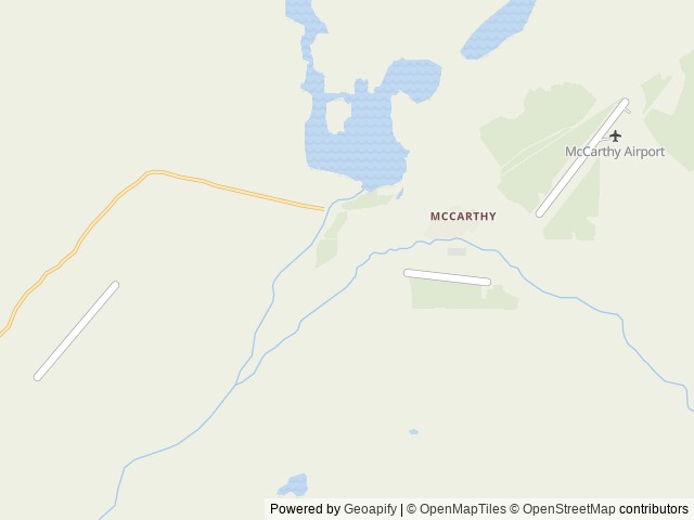 Map of Base Camp Kennicott location at McCarthy, AK, United States
