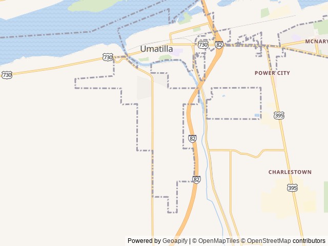 Map for Great for family or boys trip near Umatilla, OR