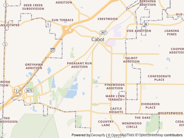 Map for 2019 KEYSTONE SPRINGDALE270LE near Cabot, AR