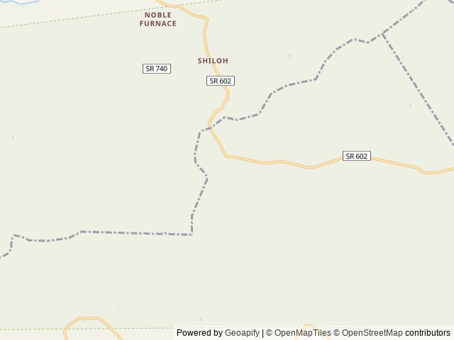 Map of Iron Mountain Horse Camp location at Ivanhoe, VA, United States