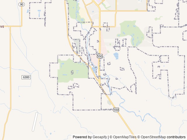 Map of Riverbend RV Park & Cabins location at Montrose, CO, United States