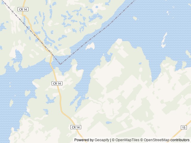 Map of Waterways RV Resort location at Portland, ON, Canada