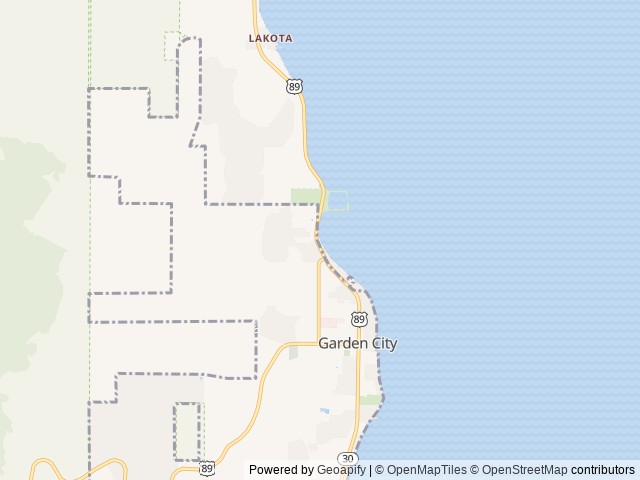 Map of Bear Lake / Marina Side KOA Holiday location at Garden City, UT, United States