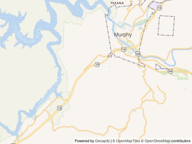 Map of Murphy RV Camping location at Murphy, NC, United States