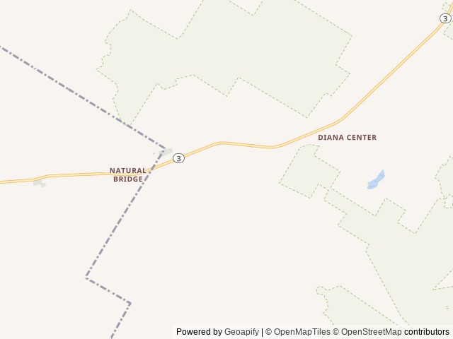 Map of Natural Bridge / Watertown, NY KOA Journey location at Natural Bridge, NY, United States
