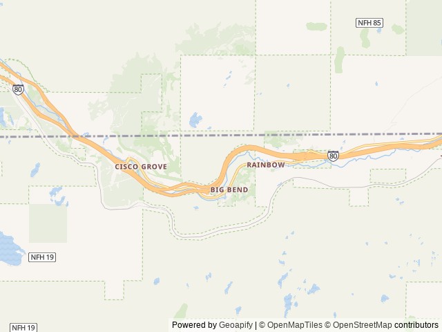 Map of Big Bend Group (Yuba River) location at Nevada City, CA, United States