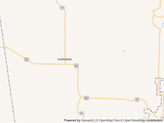 Map of Crimper Ridge location at Summers, AR, United States