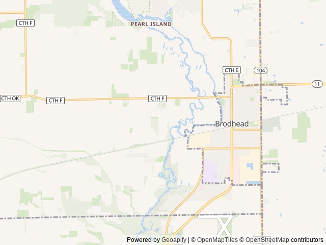 Map of Crazy Horse Campground location at Brodhead, WI, United States