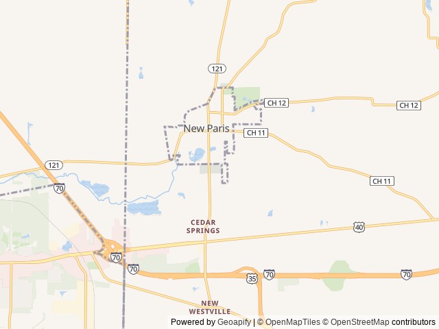 Map of Natural Springs Resort location at Harrison, OH, United States