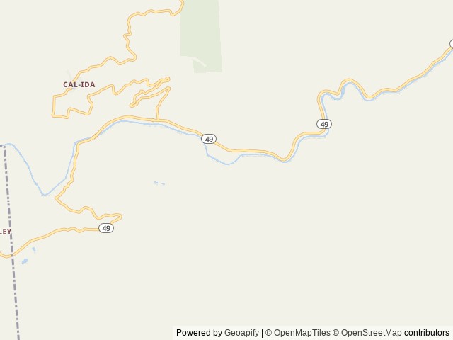 Map of Rocky Rest location at Nevada City, CA, United States