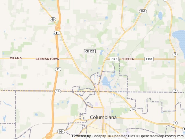 Map for 2020 Keystone RV Bullet 243BHS near Columbiana, PA