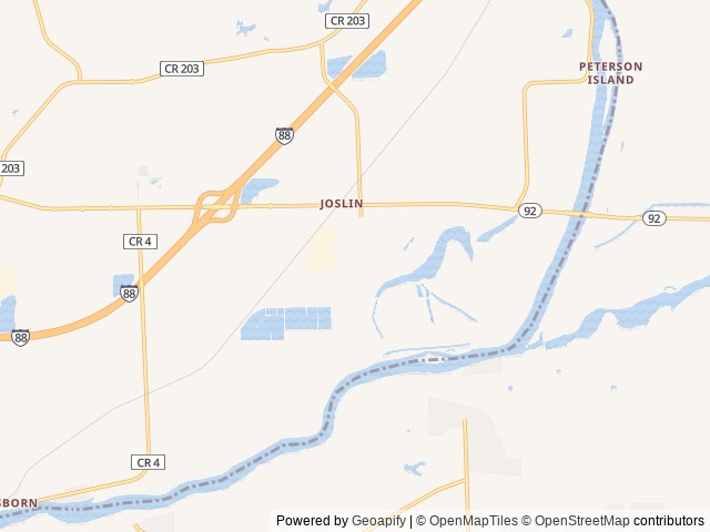 Map of Sun Retreats Rock River location at Hillsdale, IL, United States