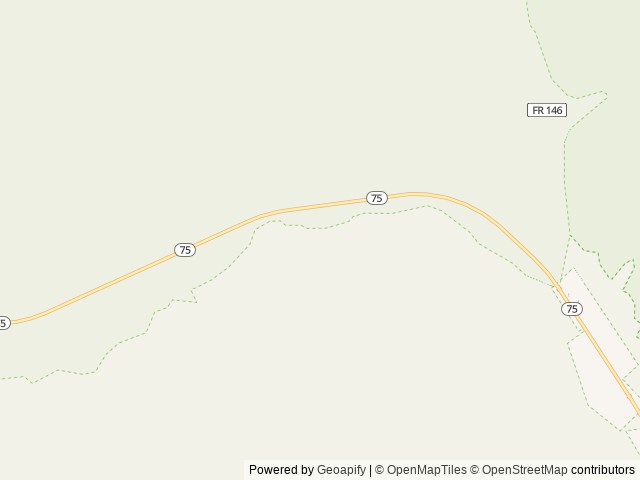 Map of Wood River Campground location at Ketchum, ID, United States