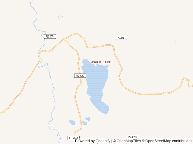 Map of Shoreline location at Cascade, ID, United States