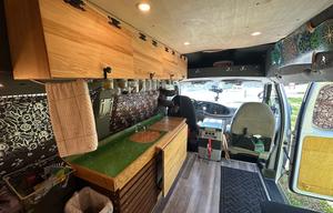 Custom van build out: Unique wrap; diesel heater