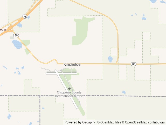 Map of RV East location at Kincheloe, MI, United States