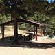 Covered picnic tables near group site