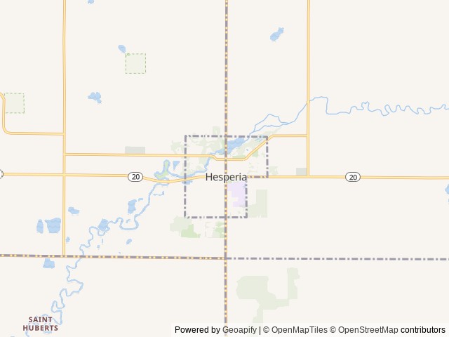 Map of River Rock Campground location at Hesperia, MI, United States