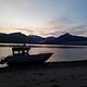 USFS maintenance boat with glaciers in background
