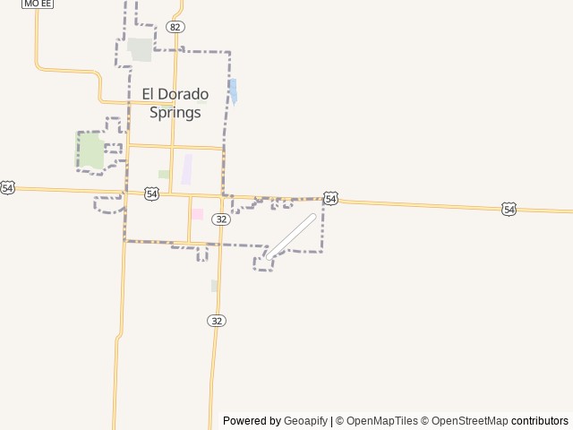 Map for Willett's Raptor near El Dorado Springs, MO