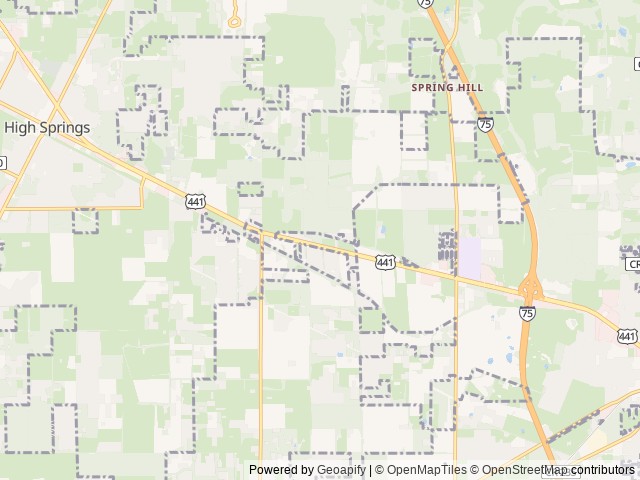 Map for Beautiful Family Friendly 33 ft. Aurora RV near High Springs, FL