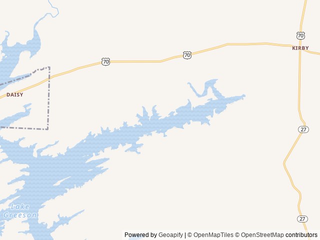 Map of Kirby Landing location at Kirby, AR, United States