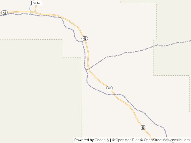 Map of East Bank Rec Site location at Butte, MT, United States