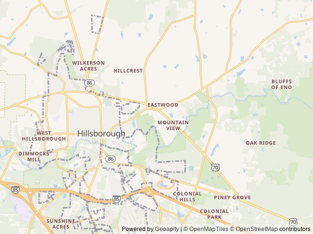 Map for 2016 Puma 22-RB near Hillsborough, NC
