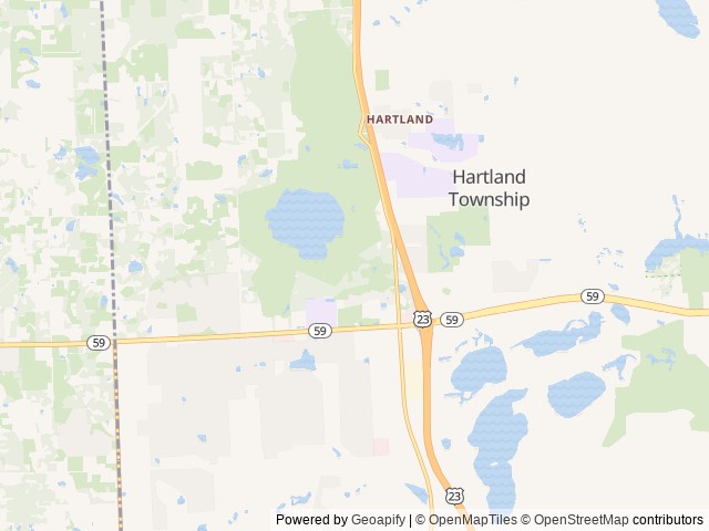 Map of Waldenwoods Resort location at Howell, MI, United States