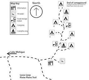 White Pine Backcountry Campground Map