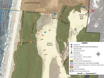 SOUTH JETTY SAND CAMPING MAP