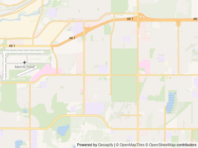 Map of Golden Nugget RV Park location at Anchorage, AK, United States