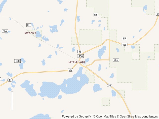 Map of Charley's RV Resort Campground location at Little Lake, MI, United States