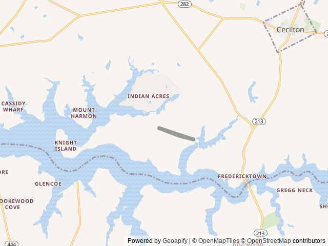 Map of Indian Acres of Chesapeake Bay location at Indian Acres, MD, United States
