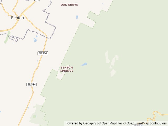 Map of Chilhowee Group Camp location at Benton, TN, United States