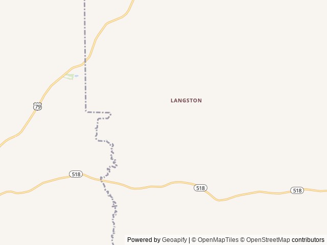 Map of Huckleberry Hideaway Cabins and RV location at Minden, LA, United States