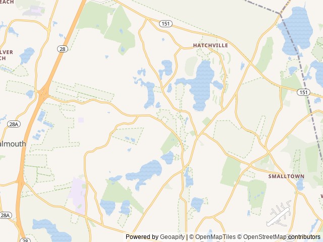 Map of Sun Retreats Cape Cod location at Falmouth, MA, United States