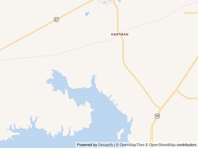 Map of North Shore location at Texarkana, TX, United States