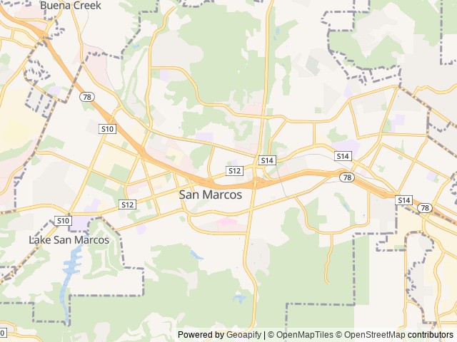 Map for 2022 Ford 25B near San Marcos, CA