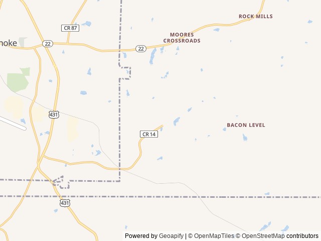 Map for 23 Cherokee Grey Wolf - Black Label Travel Trailer near Roanoke, AL