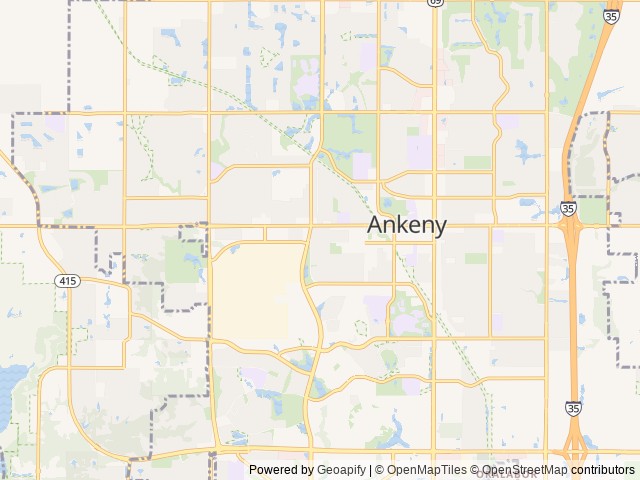 Map for Family Camper near Ankeny, IA