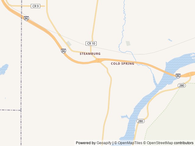 Map of Seneca Nation of Indians: Highbanks Campground location at Steamburg, NY, United States
