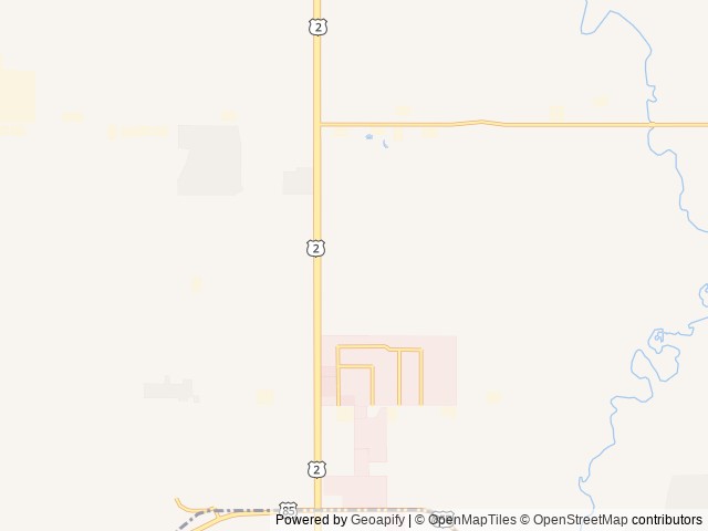 Map of Williston FoxRun RV Park location at Williston, ND, United States