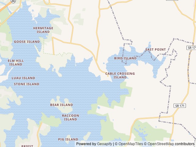 Map of Seven Points Campground location at Mt. Juliet, TN, United States