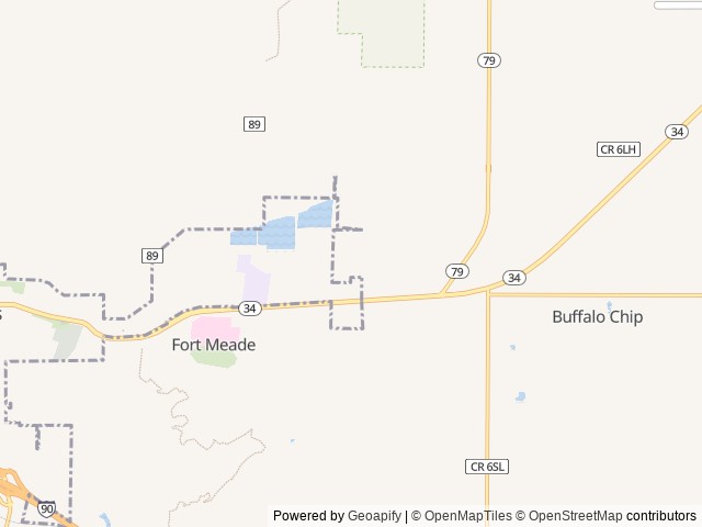 Map of Glencoe CampResort location at Sturgis, SD, United States