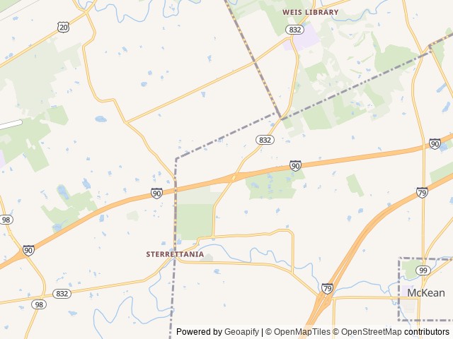 Map of Presque Isle Passage RV Park and Cabins location at Fairview, PA, United States
